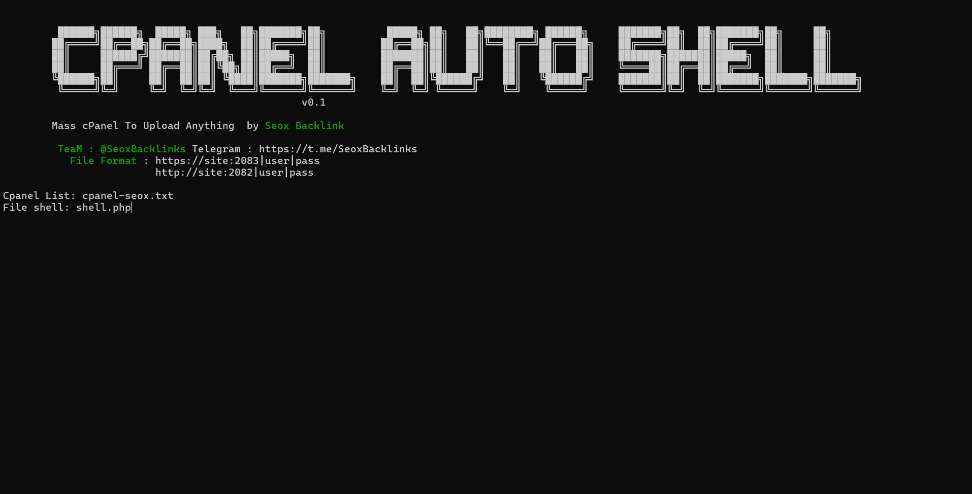 Cpanel Auto Shell